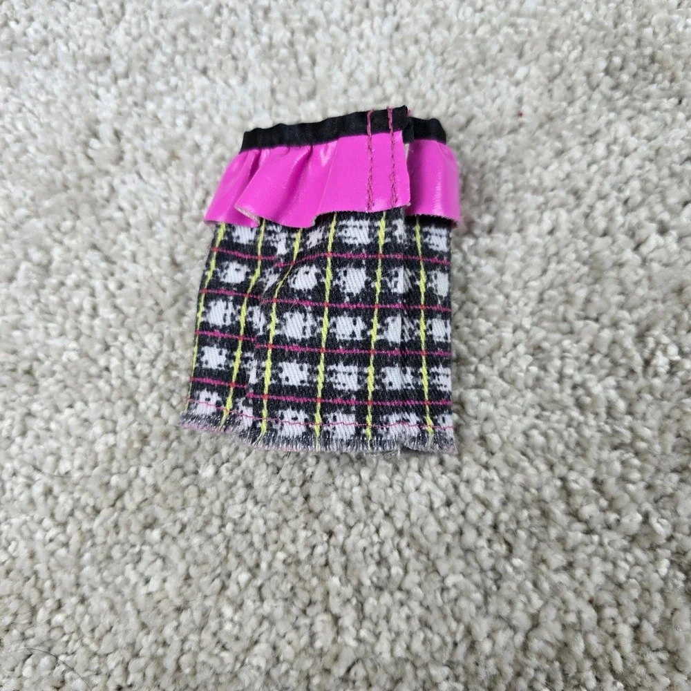 Barbie Doll Skirt Pink Plaid Ruffle Mini Skirt Accessory